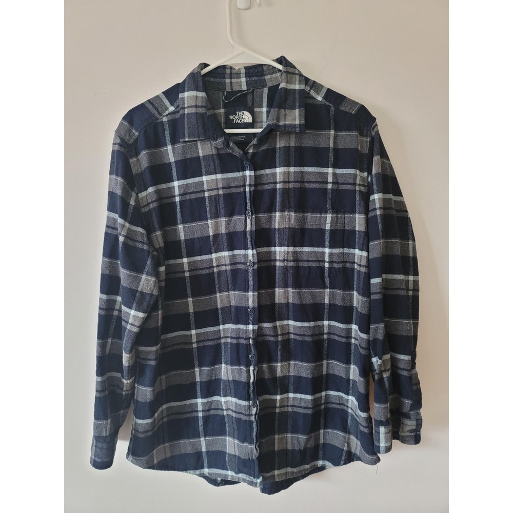 The North Face Flannel Shirt Women Large 100% Cotton